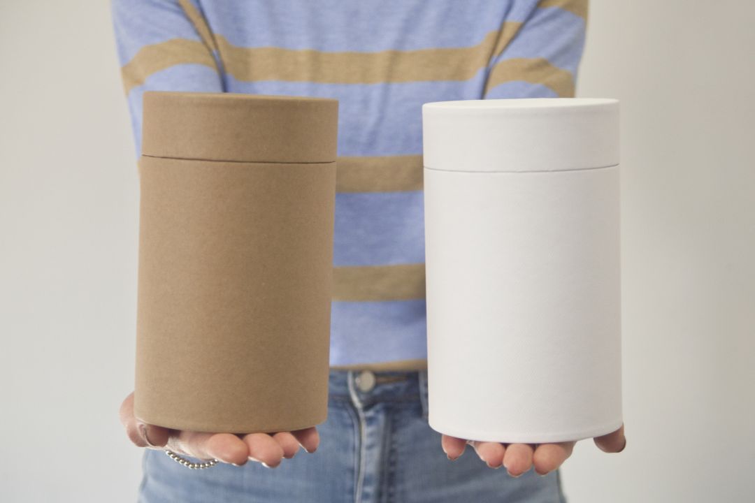 ROUND PAPER BOXES 109x180 KRAFT BROWN - Packaging tailor made | Tecnopaper