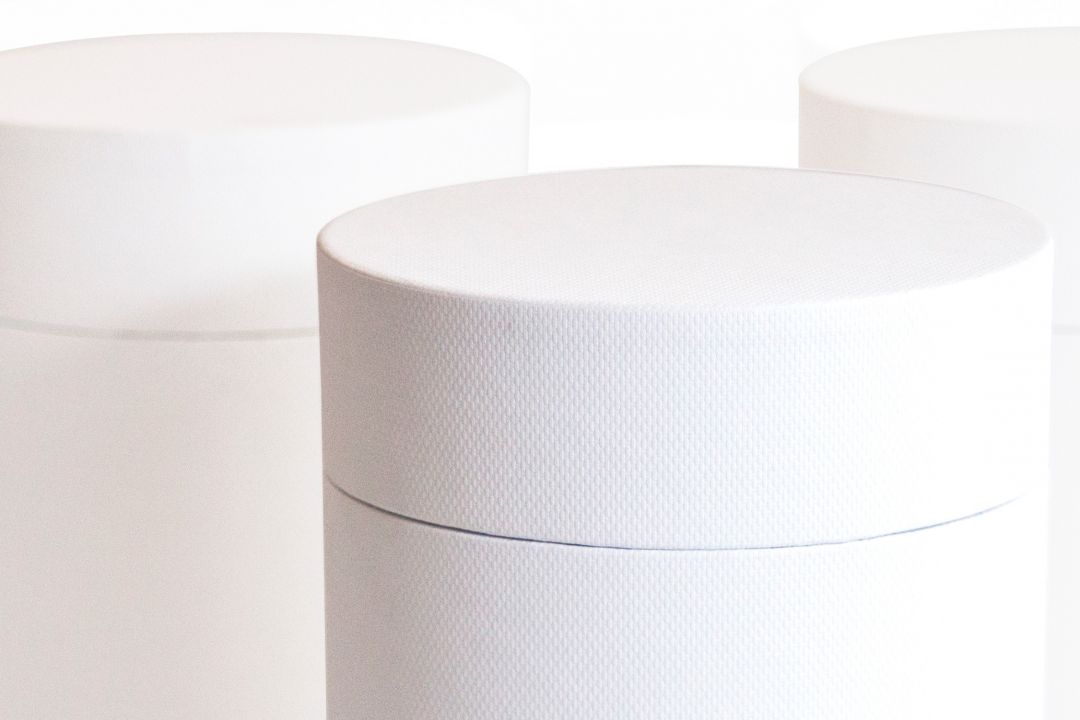ROUND PAPER BOXES 109x180 WHITE - Packaging tailor made | Tecnopaper